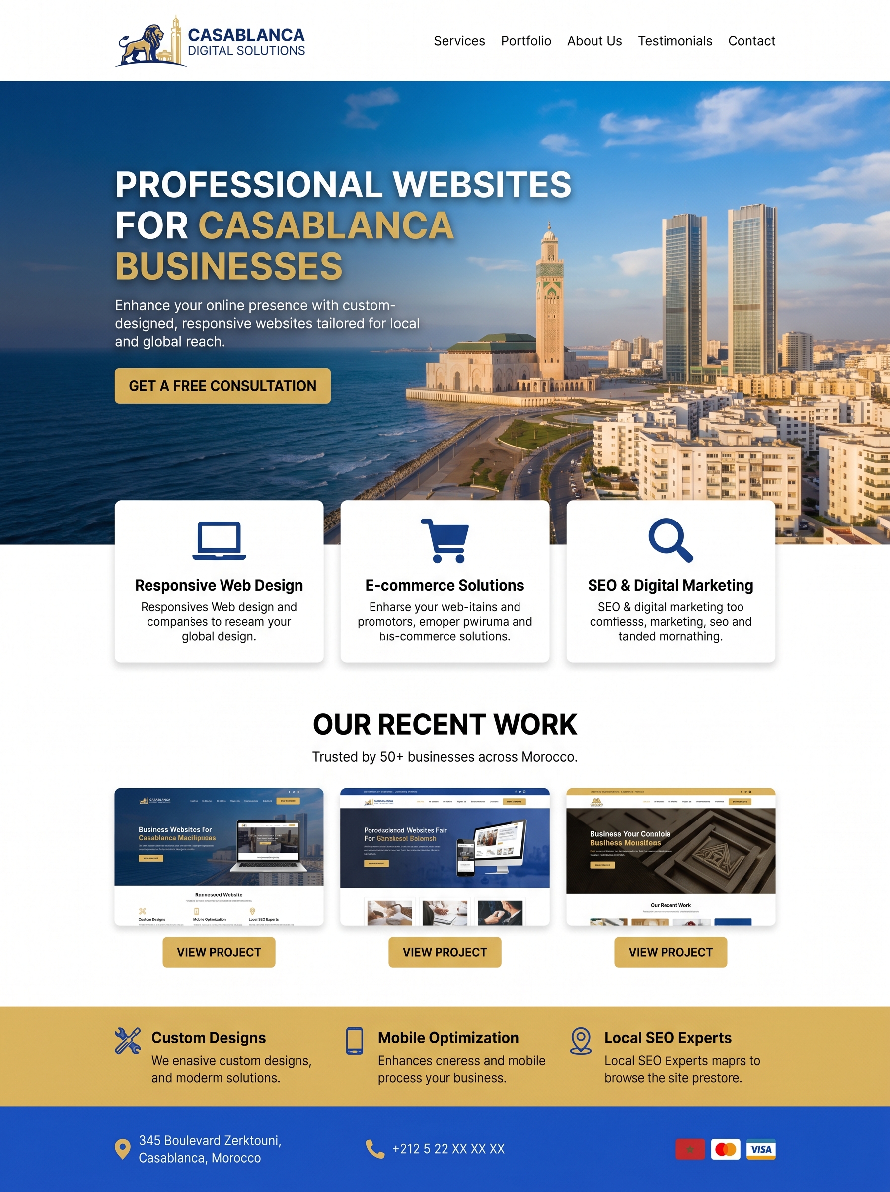Création de site web dynamique Casablanca - Agence OneClick