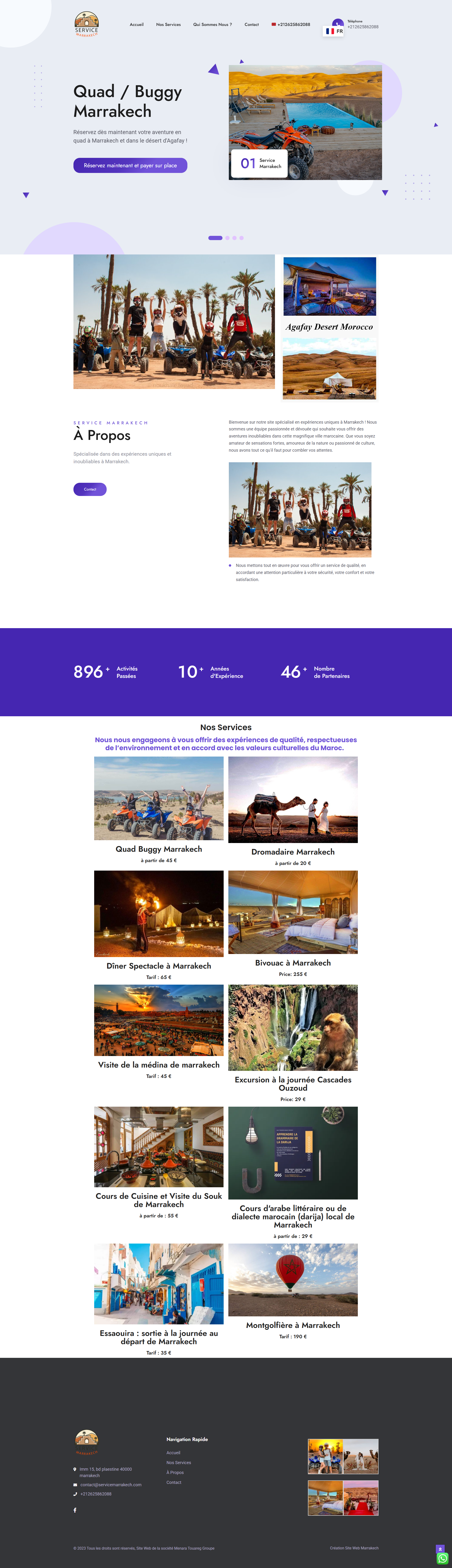 Site web Service Marrakech - prestataire de services réalisation OneClick Maroc