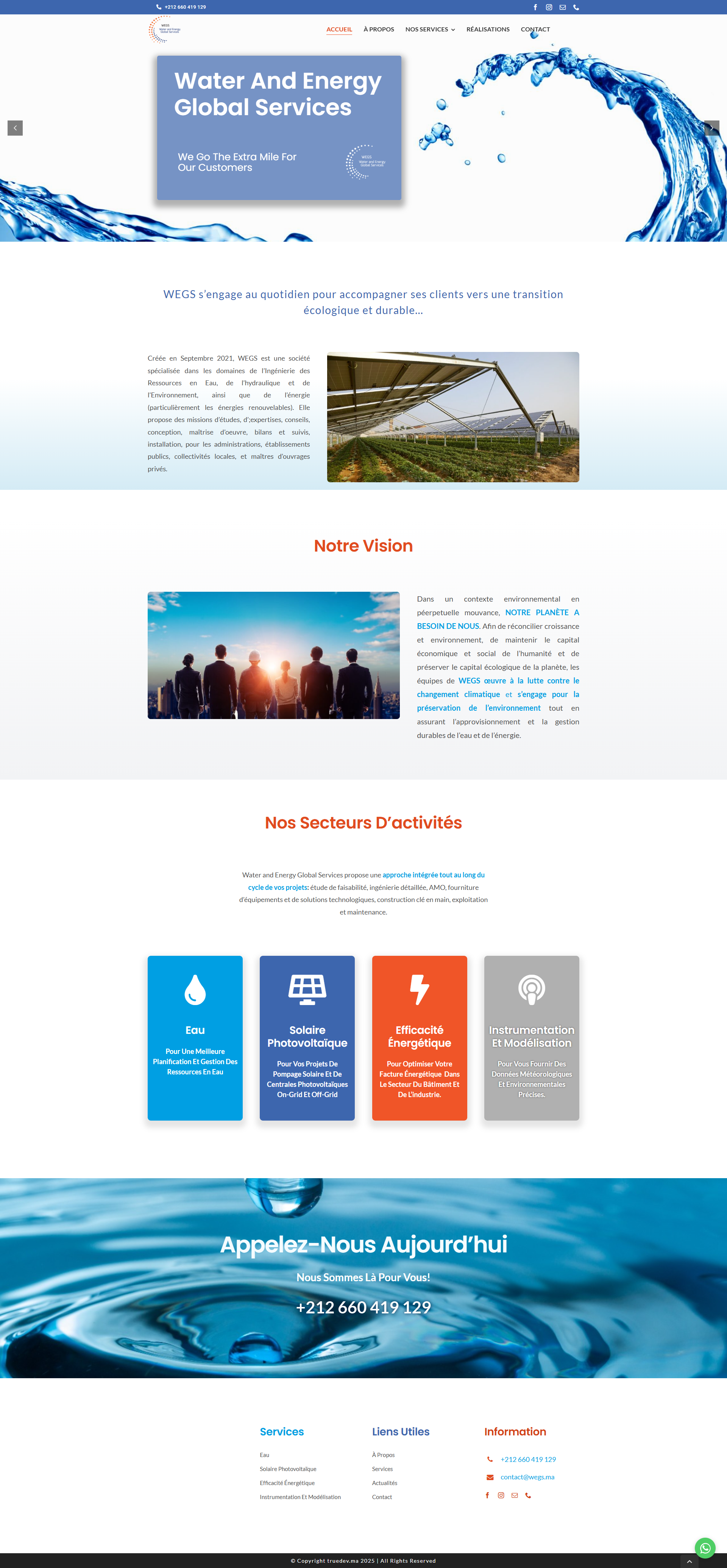 Site web Wegs Maroc - création web OneClick Maroc Casablanca