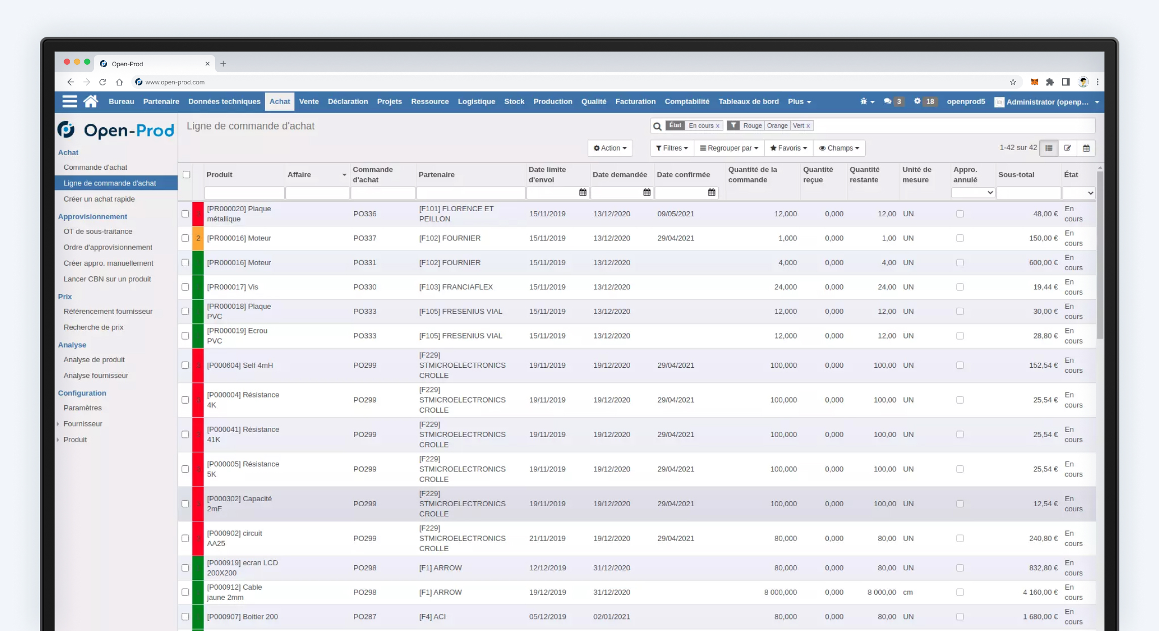 Logiciel de gestion des achats à Casablanca - Solution OneClick